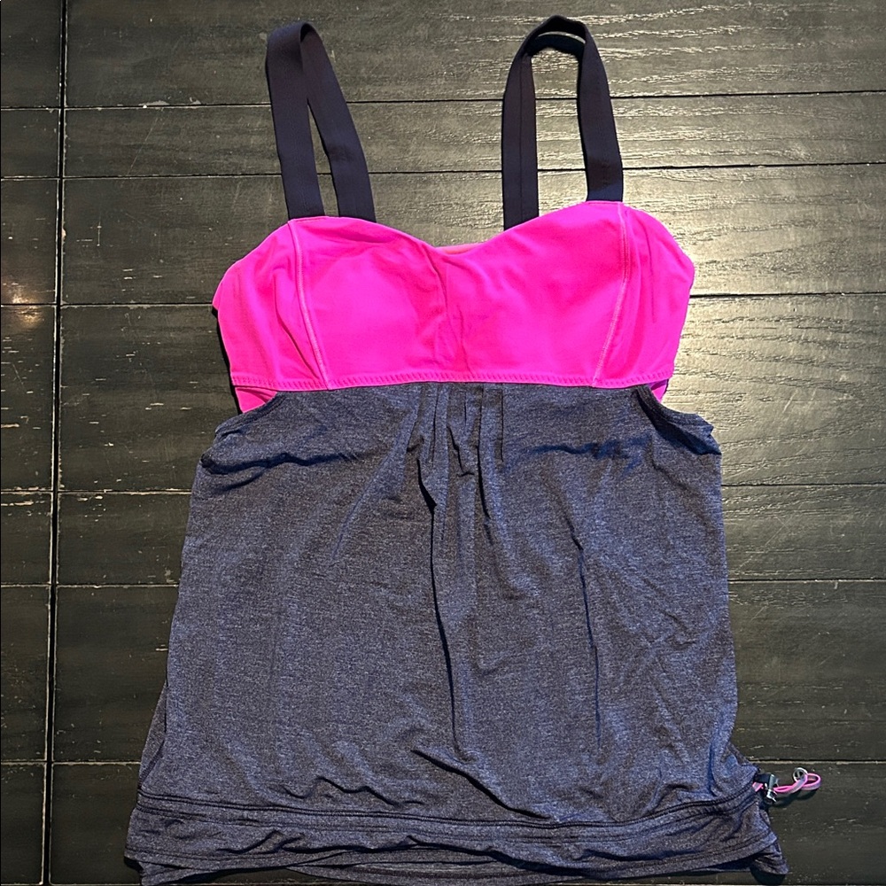 Lululemon Athletica Pink and Gray Tank Top
